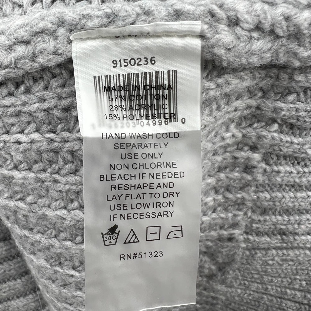 Vince Camuto Women's Gray Cowl Neck Ribbed Knit Sweater Size Medium - Picture 3 of 4
